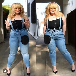 😍 ADORABLE 😍 Fashion to Figure Paperbag Suspender Jeans
